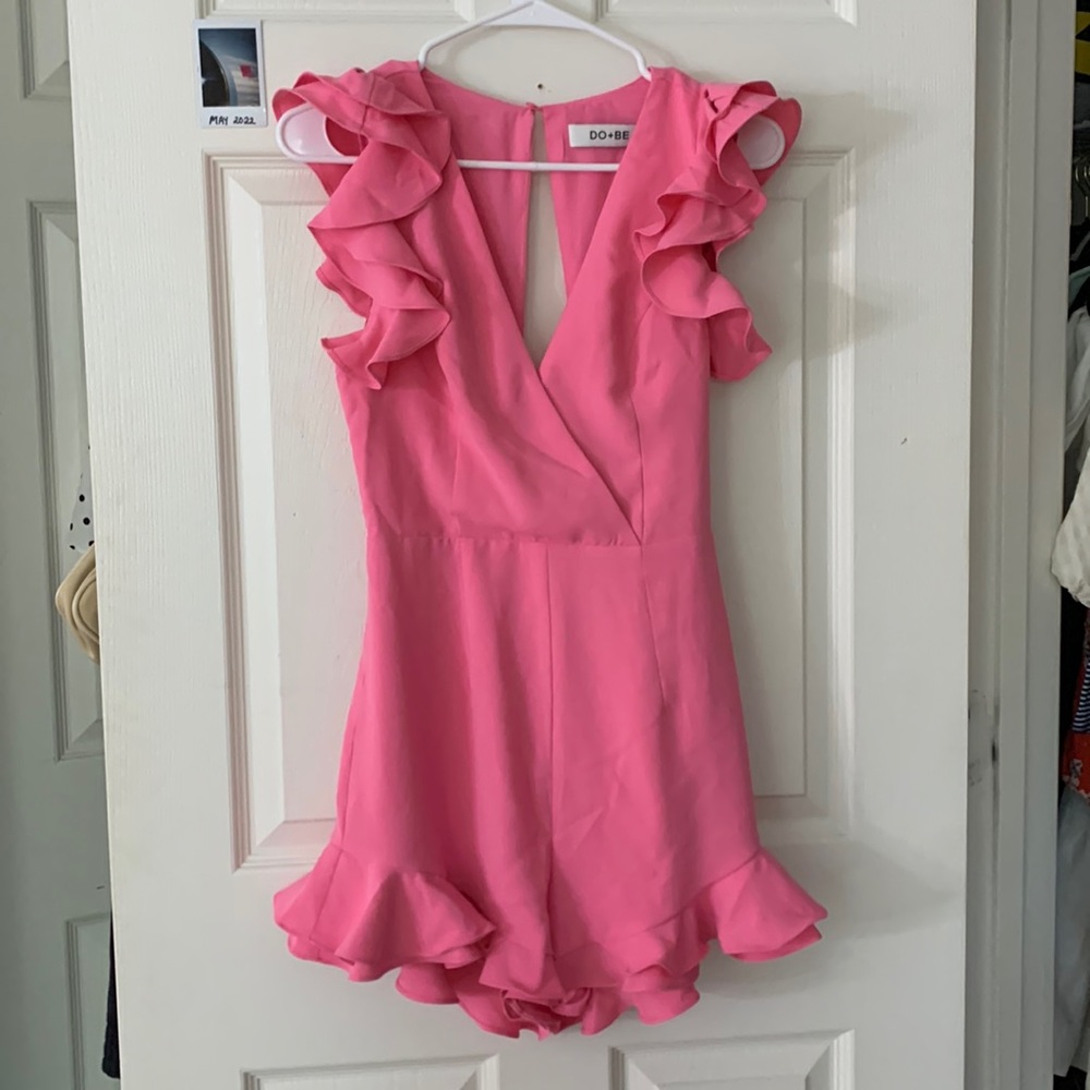 do+be Pink ruffle romper (Small)